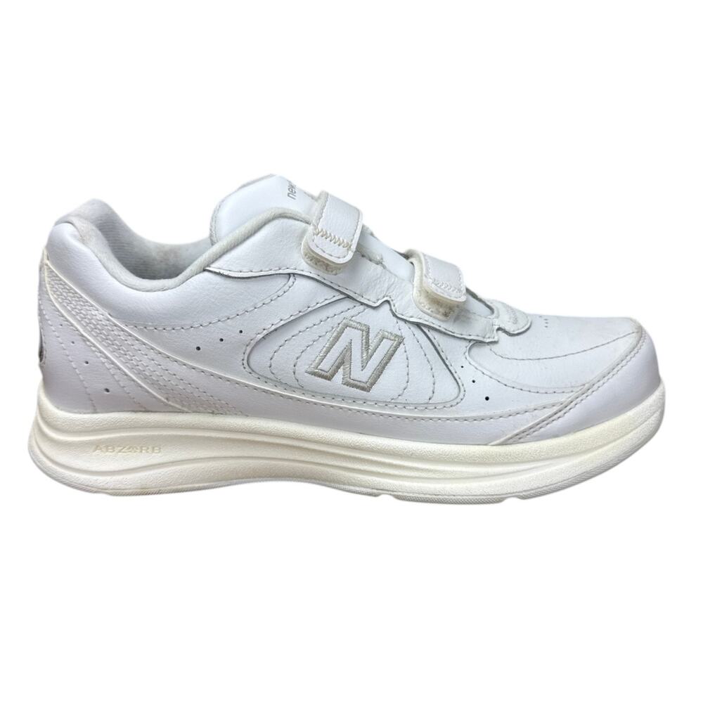 New Balance 577 White Leather Walking Shoes Women Size 8 B WW577VW Abzorb